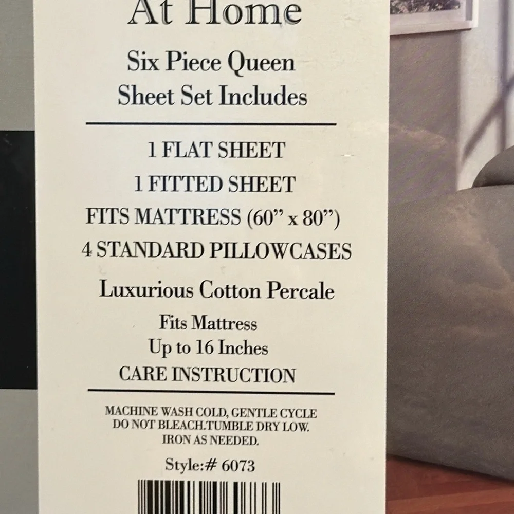 Transitional at Home 6pc Queen Sheet Set Gunmetal Diamond Embossed